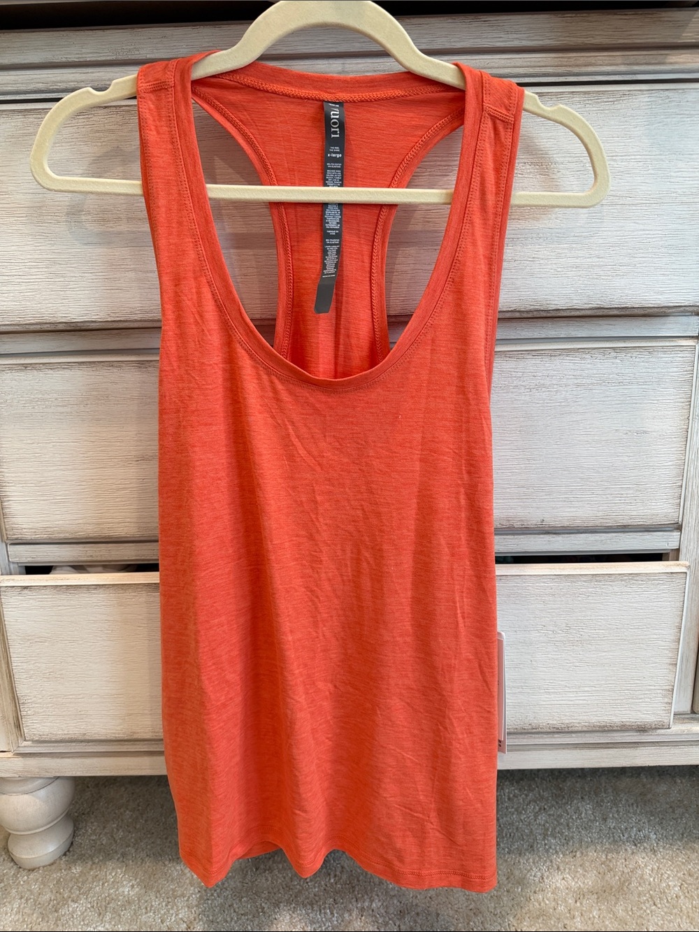 Vuori Lux Performance Tank Top Grapefruit Heather Size XL